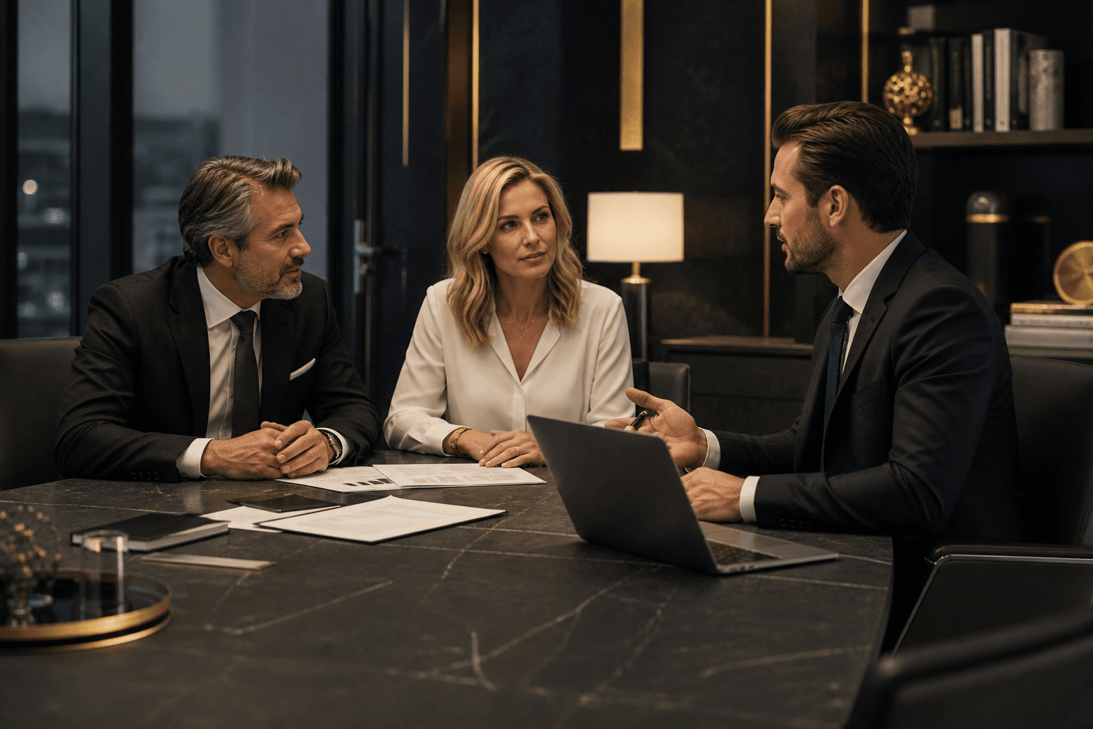 Tax professionals in a client meeting
